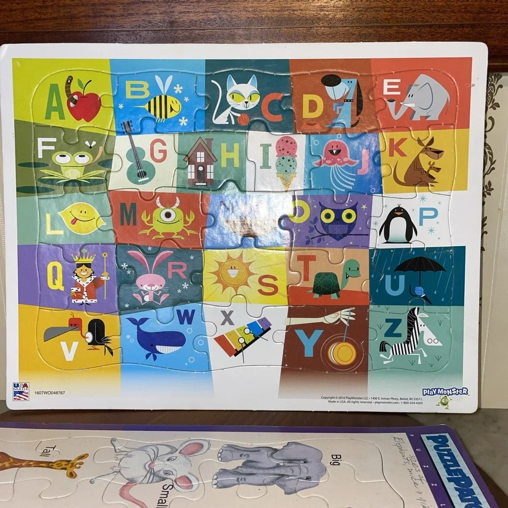 Three Heavy Duty‎ Cardboard Beginner Puzzles